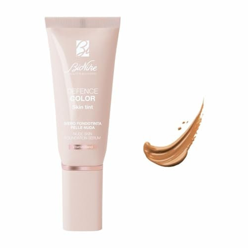 BioNike Defence Color - Skin Tint Siero Fondotinta Leggero SPF 15, con Acido Ialuronico, Blend Multivitaminico e Fitocomplesso Antiossidante, Texture Leggera, Coprenza Modulabile, 30ml, N.703 Praline