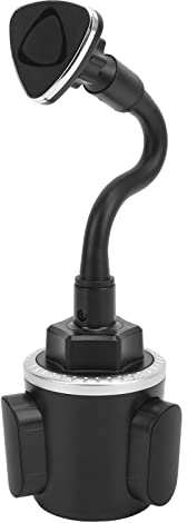 Tomvorks Supporto Mobile per Auto - Portabicchiere Porta Cellulare Magnetico Rotante, Argento, Navigazione Comoda e (Argento)