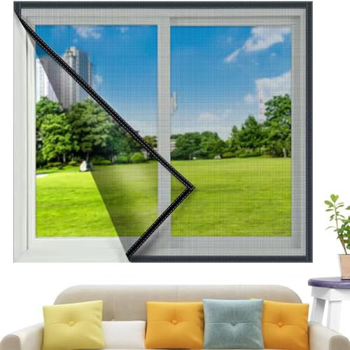 100x150cm Zanzariera per Finestra Universale Rete Zanzariera Fissa di Zanzariere Universali Calamitate autohesion casa fai da te