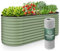 GRUNA - Hochbeet Metall 200x60x75 cm I 6 in 1 Modular Hochbeete-Kit I 100% Rostfrei I Formstabil Dank Verstrebung I Hochbeete für Garten I Schneller Aufbau I Hochbeet Grün