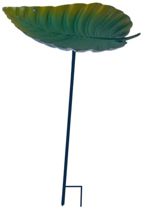 YIZITU Bol de bain pour oiseaux sauvages avec sol en fer - Décoration de jardin avec baignoire amovible - Bain d'oiseaux au sol pour oiseaux sauvages