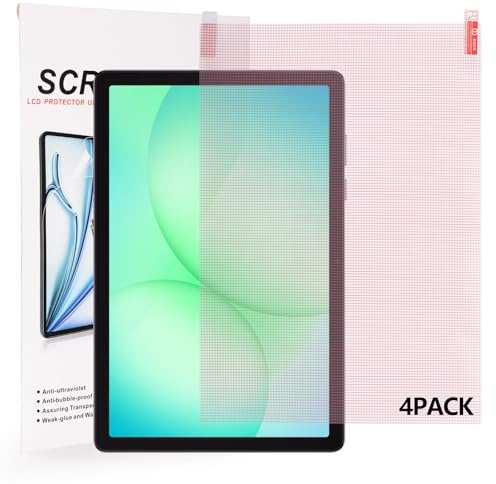Hianjoo 4-Pack Cut to Fit Screen Protector [295mm×210mm] Universal Plastic Trimmable Screen Protector Sheets, Anti-scratch Cuttable PET Protective Film for Phone, GPS, Smart Watch, Tablet, Camera
