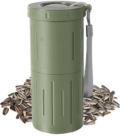 Distributore Di Semi Di - Contenitore Di Snack Portatile Con Supporto Di Semi E Stoccaggio Di Conchiglie, Noci Senza Fogli, Soluzione Alimentare Per Le Attività All'Aperto,