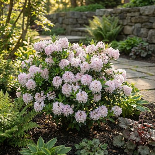 Bloomique - Rododendro Bloombux Rosa - Rododendro Enano - Plantas de Jardín - Resistente al Invierno - Perenne - 30-40 cm de Alto - Maceta 17 cm