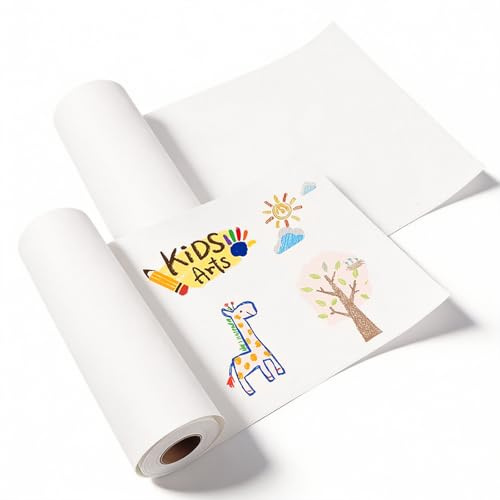 2 rollos de papel de dibujo, 30 cm x 15 m, rollo de papel para pintar, rollo de papel para colorear, rollo de dibujo blanco, para artistas, caballete, bocetos, pintura y manualidades