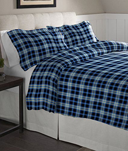 Pointehaven Flannel Oversized Duvet Set, Full/Queen, Ashby Plaid