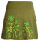 Vishes - Alternative Bekleidung - Kurzer Damen Hippie Zwiebelmuster Blümchen-Rock mit Taschen Olive 38