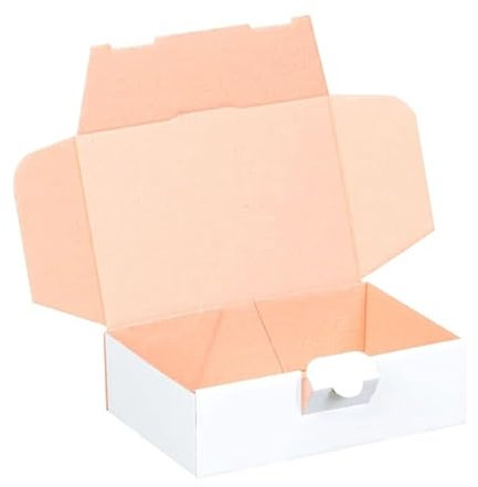 smiley pack 50 Maxibriefkartons 160 x 110 x 50 mm weiß (50 Stück) DIN A6 Maxibrief Versandkarton für DHL DPD GLS Hermes Warensendung Büchersendung mit Steckverschluss