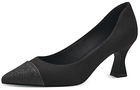 MARCO TOZZI Décolleté Donna con Punta Glitterata, Nero (Black Comb), 38 EU