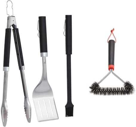 Weber Kit d'ustensiles, 3 Pieces - Better & 12 Three-Sided Grill Brush
