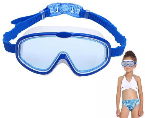 Clearsview - Occhialini da nuoto per bambini con copertura per il naso, maschera da snorkeling, set da snorkeling con parte superiore asciutta, anti-appannamento, unisex, per bambini e bambine, in