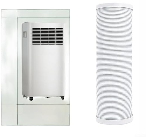 Portable Air Conditioner Exhaust Hose 13cm 15cm with Clamp Ring, PVC and Steel Wire, Expandable Cooling Tube for Mobile AC Units(13cm 3 Meters)