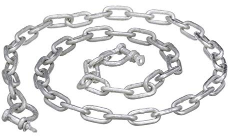 Seachoice 50-44141 Cadena Ancla Galvanizada con Grillete, 8 mm x 1,5M