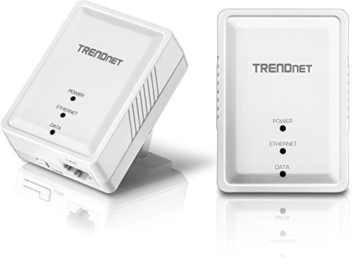 TRENDnet Powerline 500 AV Nano Adapter Kit, Includes 2 x TPL-406E Adapters, Cross Compatible with Powerline 600-500-200, Windows 10, 8.1, 8, 7, Vista, XP, Plug & Play Install, White, TPL-406E2K