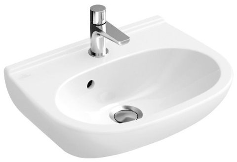 Villeroy & Boch Handwaschbecken compact O.novo 536045 450x350mm mittl Hl. durchgest m. Ül. weiß a. c
