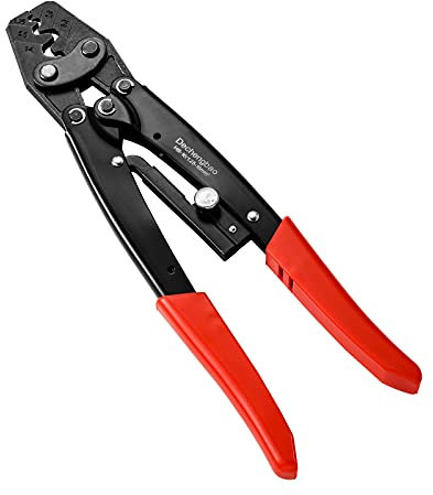 Dechengbao Pince à sertir HS16 pour bornes à cliquet non isolée de 1,25 à 16 mm²