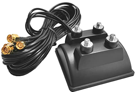 Bolwins G72CS 4x SMA Antennenverlängerungskabel 3m mit Magnetfuß, SMA Stecker auf SMA Buchse, für Wifi