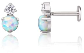 limerencia 18G Titan Tragus Piercing, 2 Stück Medizinische Lippenpiercing