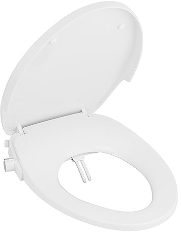 Niagara Hydrotech Non-Electric Bidet Seat – Fits Elongated Toilet Bowls, Front & Rear Wash Options, Adjustable Water Pressure for Added Comfort, No Electricity Required