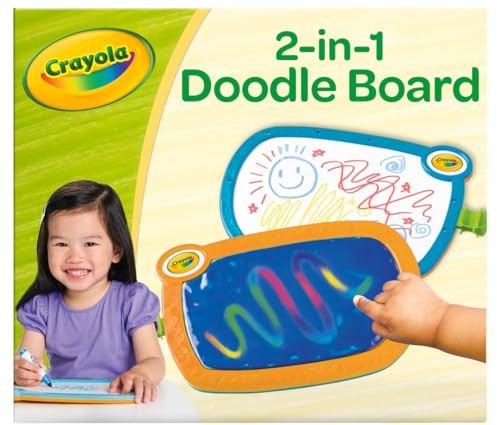 Crayola 2-in-1 Doodle Board for Toddlers, Squishy & Erasable Drawing Tablet, Educational Toddler Toy, Travel Activity, Sketching Pad, Gift for Kids