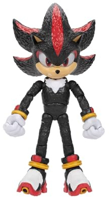 Sonic 3 Movie - Action Figure di Shadow 13 cm Wave 2 - Personaggio Articolato con 22 Punti di articolazione - Ispirato al Film di Sonic 3 - Perfetto per Collezionisti e Appassionati