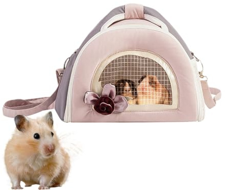 Caja de transporte para perros de talla pequeña – Transportín para conejos, transportín portátil para conejos, caja de transporte para animales pequeños, transportín transpirable para hámsteres