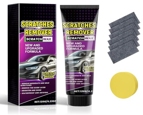 Cancella Graffi Profondi per Auto, Rimuovi Graffi per Veicoli con Spugna, Pasta per Riparazione Graffi per Auto, PRimuovi Graffi per Veicoli, per Tutti i Tipi di Veicoli, 200g