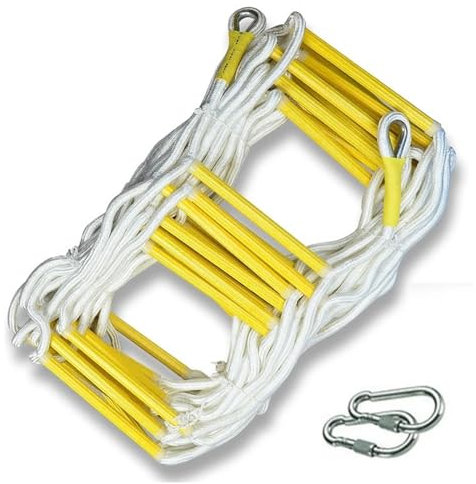 Escalera De Cuerda Escalera de cuerda de rescate de 10M, escalera de Escape de 33 pies, respuesta de seguridad de trabajo de emergencia, rescate contra incendios, escalada en roca, Escape de árbol, pr
