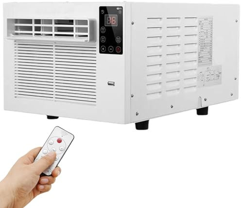 ZephyrGlow Climatizzatore Portatile Professionale 280W, Ventilatore Assiale Silenzioso, Include Kit Montaggio per Finestre/Camper