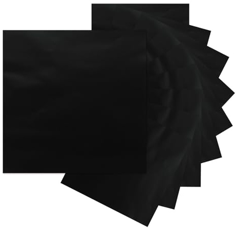 sourcing map 10Pcs Adhesive Vinyl Sheets Bundle, 12 x 12 Self Adhesive Vinyl Matte Metallic Stickers for Cutting Machines Party Decoration Car Decal, Black