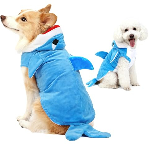 Costume per cani da squalo, per cosplay da tigre, cappotto per gatti, abbigliamento per cani e gatti (2XL)