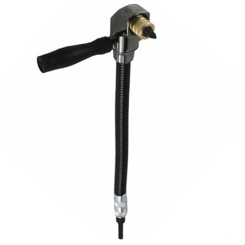Adattatore per trapano ad angolo retto a 90 gradi, supporto per cacciavite esagonale da 6,35 mm per spazi ristretti, estensione ad angolo retto in metallo per trapani elettrici