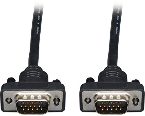 TRIPP LITE P502-025-SM Low Profile VGA RGB HD15 M/M 25-Feet Coaxial Monitor Cable Black
