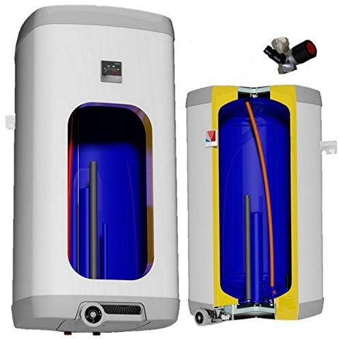 100 L, litro di acqua calda elettrica Boiler Eckig wandhaengend Potenza termica 2 KW verschleissfreier ceramica elemento riscaldante