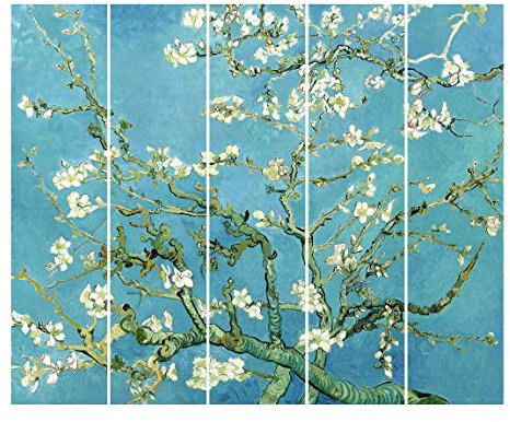 Bilderwelten Schiebegardinen Set - Van Gogh - Mandelblüte - mit Deckenhalterung 250 x 300cm