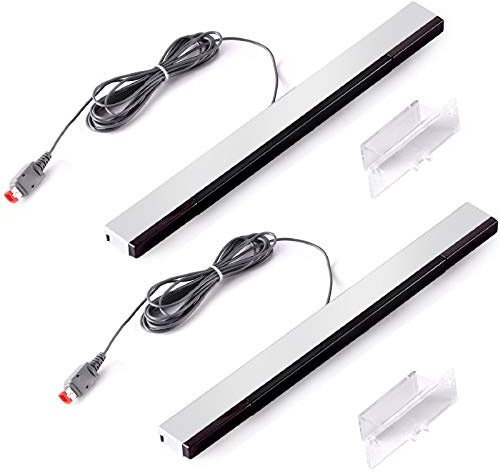 Fpxnb 2 barre di ricambio per sensore di movimento per console di gioco Wii e WiiU, sensori a raggi infrarossi cablati (confezione da 2)