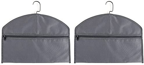 YELAIYEHAO 2 pcs Hanger Diversion Safe Hidden Pocket Safe, Fits Under Hanging Clothes with Pocket to Hide Valuables (middle, gray)