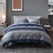 BEDSURE Bettwäsche 155x220 3teilig Bettbezug - Bettwäsche-Sets Blau 155 x 220 cm mit 2 Kissenbezüge 80x80 cm, ÖKO-TEX Wendebettwäsche Bedding Blau Gestreift Muster mit Reißverschluss