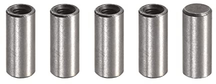uxcell M3 Internal Thread Dowel Pin 5pcs 5x12mm Chamfering Flat Carbon Steel Cylindrical Pin Bed Bookshelf Metal Devices Industrial Pins