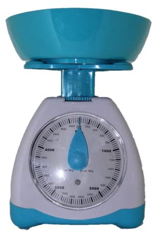 Bilancia Da Cucina Meccanica Dietetica Con Suddivisione 40gr Portata Max 5kg (Azzurro)