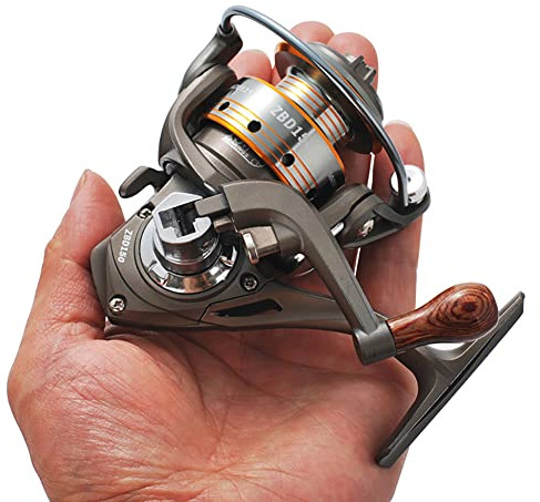 Mini moulinet de pêche à engrenages 5.2:1 en métal 13+1BB haute performance avec poignée interchangeable, petit moulinet de pêche compact pour la pêche à la carpe, à la truite mini 150