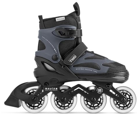 Movino Inline Skates Cruzer Two Pattini a Rotelle Regolabili Pattini in Linea per Donne Ragazze Ragazzi Pattini in Linea con Ruote Grandi 80 mm Pattini, L (38-41)