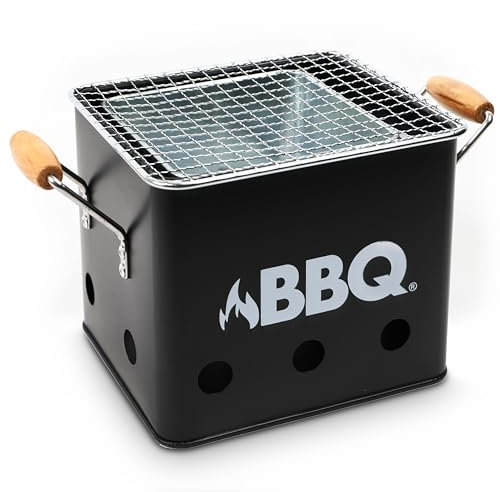 Barbecue rectangulaire au charbon de bois, barbecue de table compact pour les aventures en camping, les fêtes de balcon et les barbecues en plein air, barbecue au charbon de qualité supérieure pour