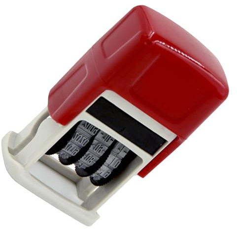 Adjustable English Date Stamp Rubber Stamp Line Dater Office Stamp Rotating Stamp for Scrapbooking Package Bilingual Date Stamp