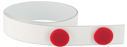 Franken GmbH ST1625 magnettejp (höjd 50 mm, längd 25 m, självhäftande flexibel) vit