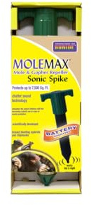 Bonide Molemax Animal Repellent Stake For Gophers and Moles, Battery Operated, Humane Repellent