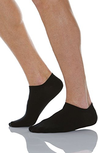 Relaxsan 560S (1 Par - Negro 3/M) Calcetines para Diabético Hombre Mujer, Cortos, Calcetines invisibles, Pie Diabético, Transpirables, Algodón y Crabyon