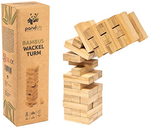 pandoo | Jeu de Construction en Bamboo | Tour d’adresse Jeu d’habileté | Jeu de stratégie écologique