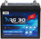 NRG Premium Batterie 30Ah 12V Rasentraktor Batterie Aufsitzmäher Plus Pol Links für Gartengeräte und Aufsitzrasenmäher