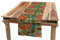 ABAKUHAUS Blatt Tischläufer, Oriental Natur blühen, Esszimmer Küche Rechteckiger Dekorativer Tischläufer, 40 x 180 cm, Teal Rosa